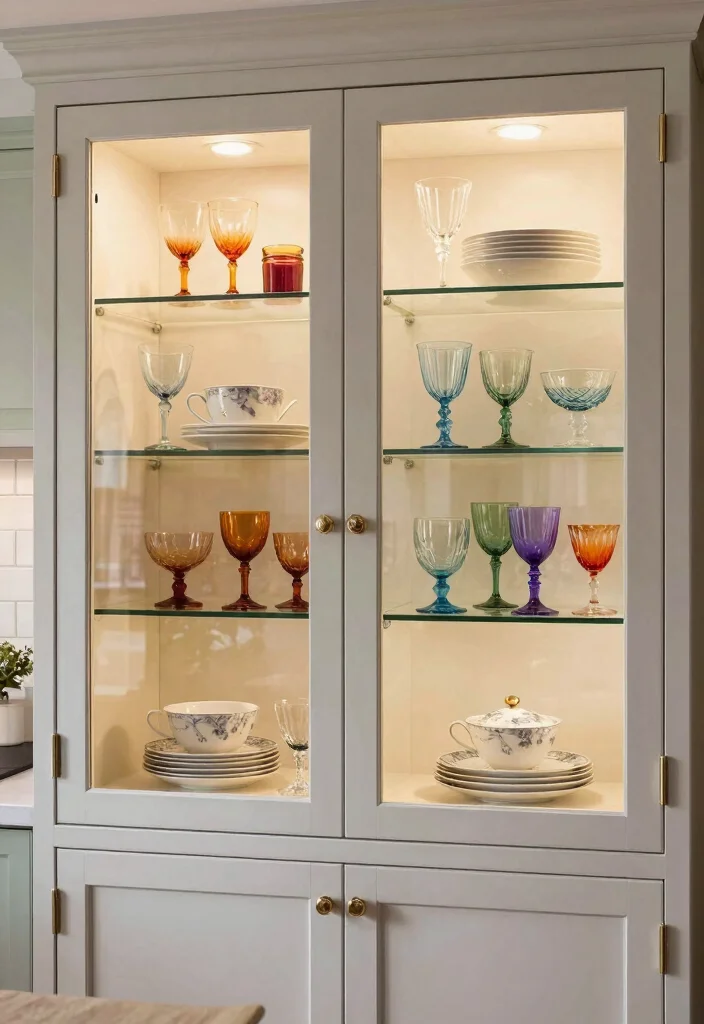 16 Wall Cabinets Kitchen Ideas With Smart Organization - 6. Glass Doors: Elegant Display 1
