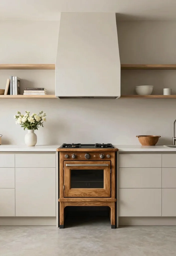 16 Wood Cook Stove Kitchen Ideas With Vintage Charm 3 16 Wood Cook Stove Kitchen Ideas With Vintage Charm - 3. Minimalist Vintage Style 1