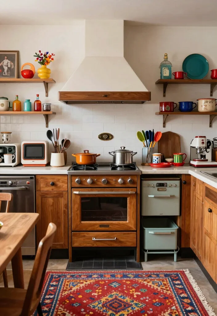 16 Wood Cook Stove Kitchen Ideas With Vintage Charm 6 16 Wood Cook Stove Kitchen Ideas With Vintage Charm - 6. Eclectic Vintage Mix 1