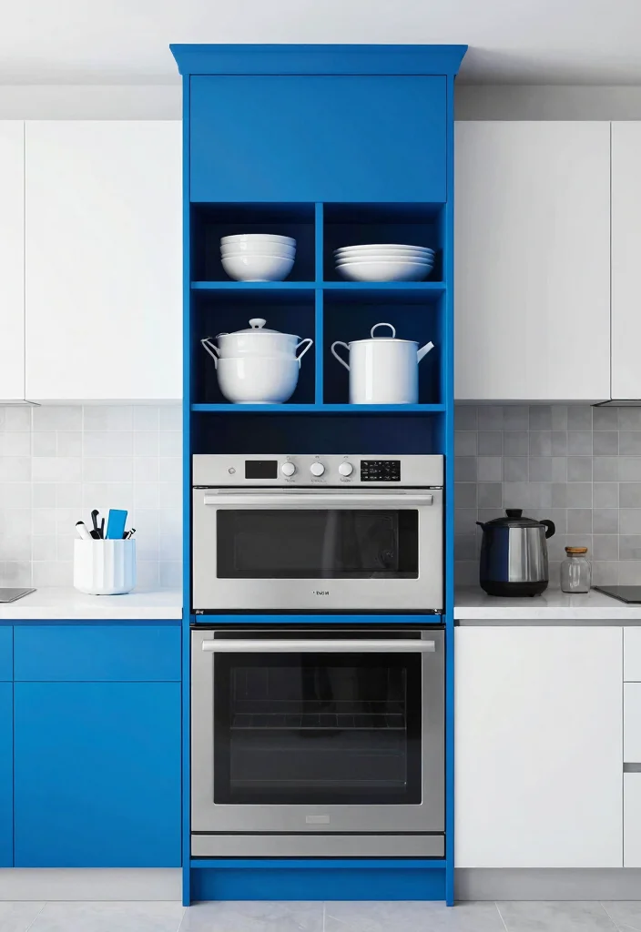 17 Appliance Cupboard Kitchen Ideas That Hide Clutter 5 17 Appliance Cupboard Kitchen Ideas That Hide Clutter - 5. Color-Block Cabinets 1