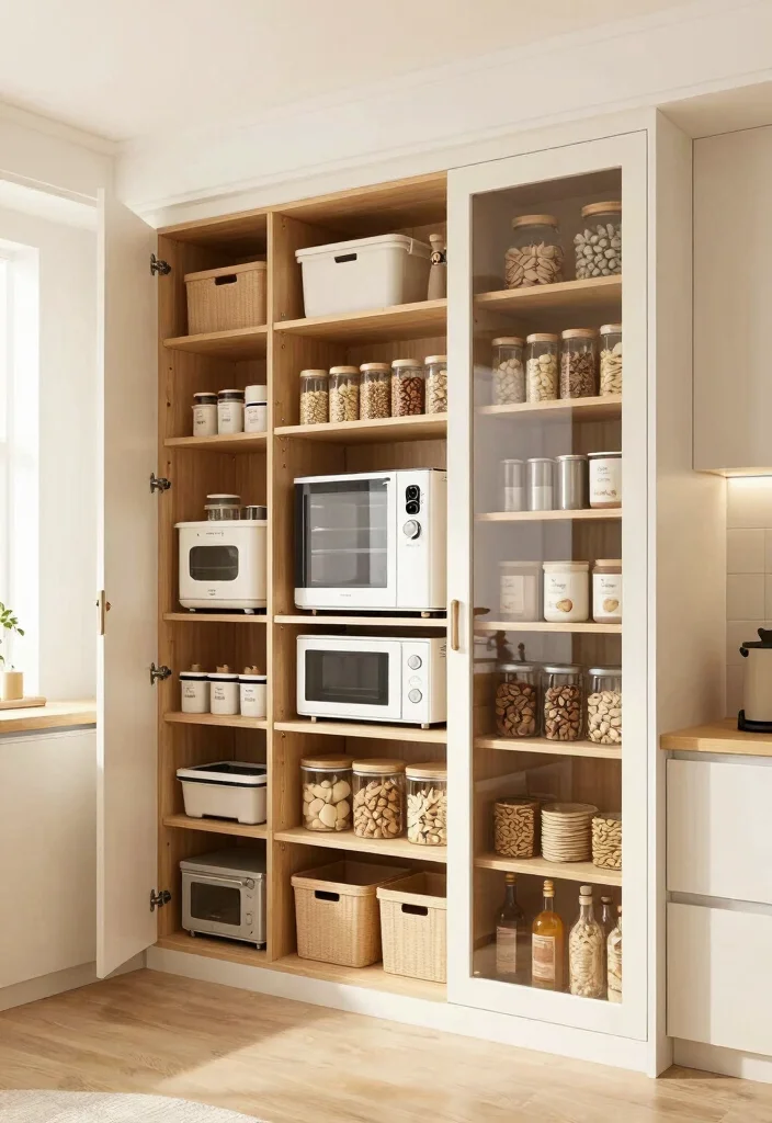 17 Appliance Cupboard Kitchen Ideas That Hide Clutter 6 17 Appliance Cupboard Kitchen Ideas That Hide Clutter - 6. Tall Pantry Cupboards 1