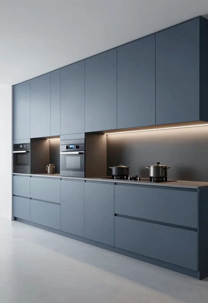 17 Blue Gray Kitchen Cabinets Ideas With Modern Elegance 17 17 Blue Gray Kitchen Cabinets Ideas With Modern Elegance - 17. Futuristic Blue Gray Designs 1