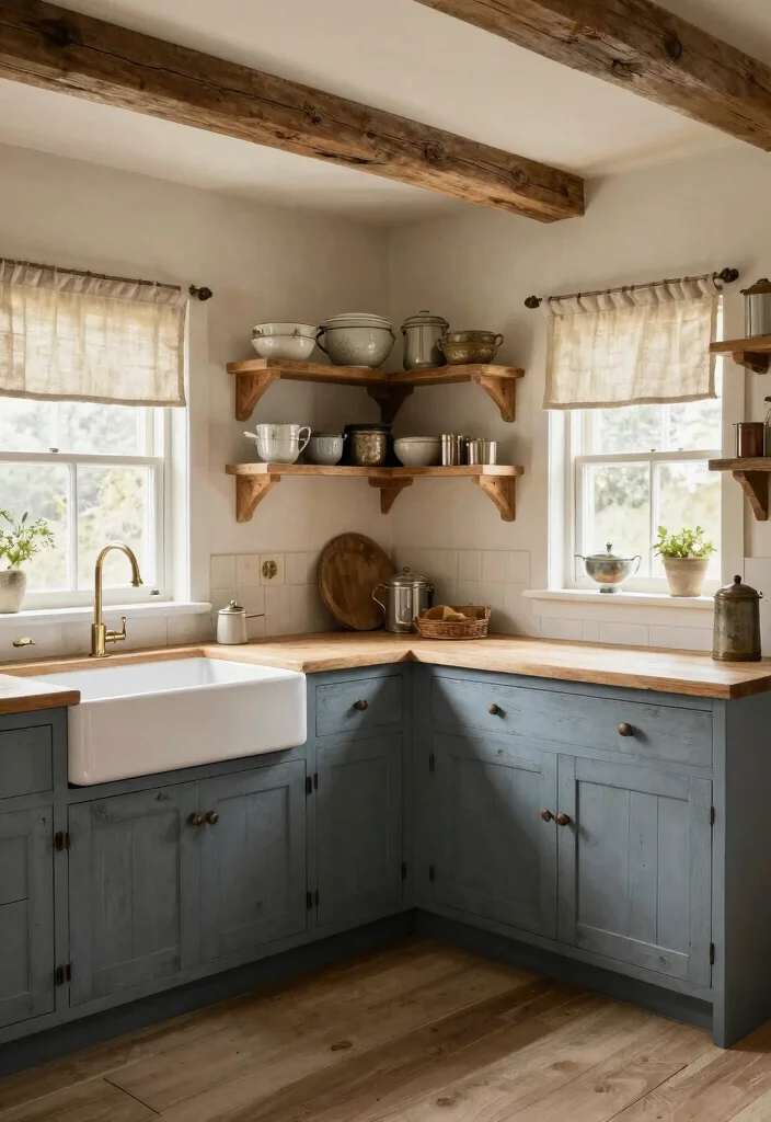 17 Blue Gray Kitchen Cabinets Ideas With Modern Elegance 3 17 Blue Gray Kitchen Cabinets Ideas With Modern Elegance - 3. Rustic Blue Gray Country Style 1