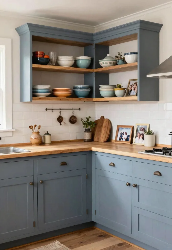 17 Blue Gray Kitchen Cabinets Ideas With Modern Elegance 9 17 Blue Gray Kitchen Cabinets Ideas With Modern Elegance - 9. Farmhouse Charm with Blue Gray 1