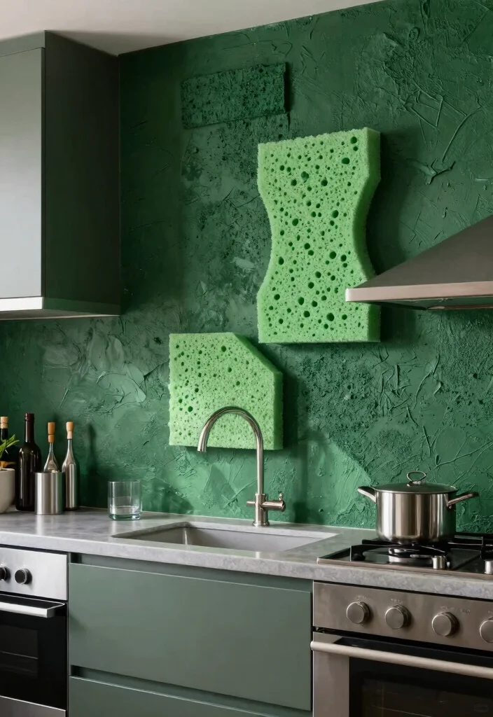 17 Dark Green Kitchen Walls Ideas With Bold Depth 11 17 Dark Green Kitchen Walls Ideas With Bold Depth - 11. Textured Greens for Depth 1