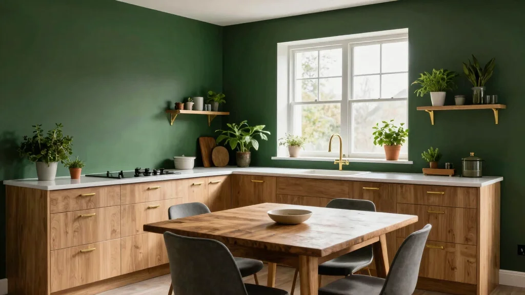 17 Dark Green Kitchen Walls Ideas With Bold Depth