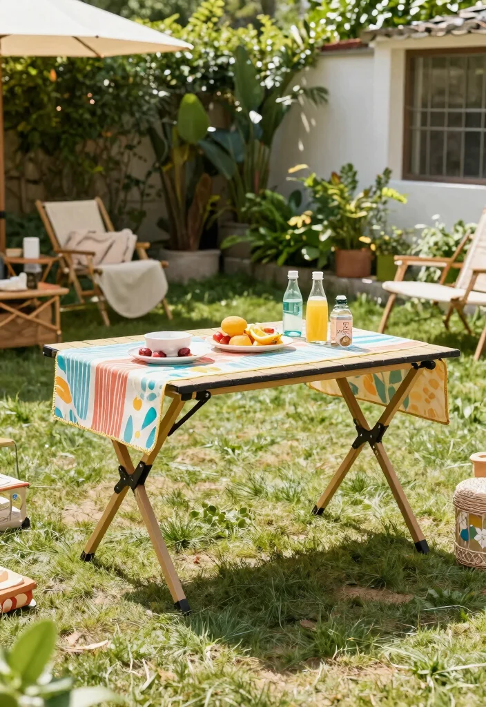 17 Folding Kitchen Table Ideas For Compact Living - 16. The Portable Folding Table 1