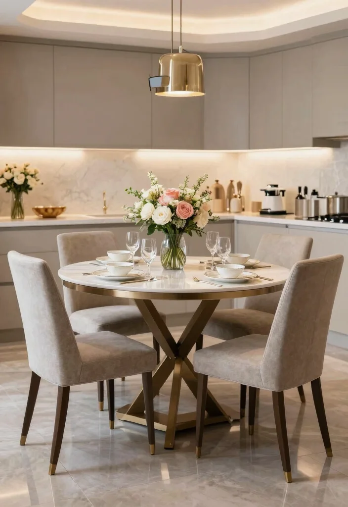 17 Folding Kitchen Table Ideas For Compact Living - 17. The Elegant Dining Table 1