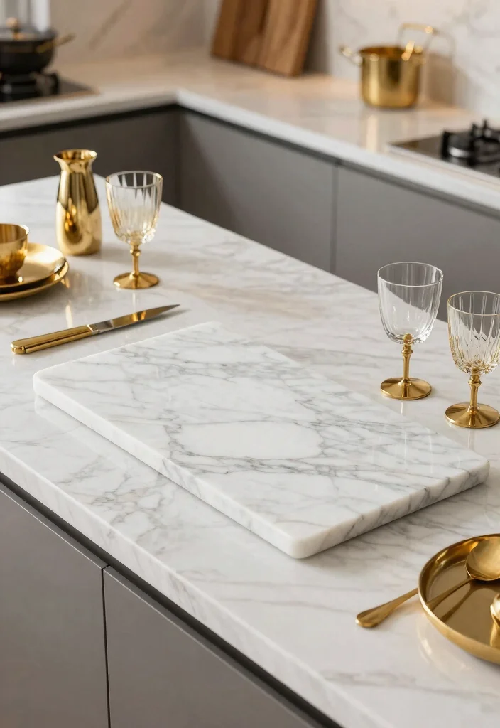 17 Kitchen Counter Styling Ideas That Look Effortlessly Chic - 14. Add a Touch of Luxury 1