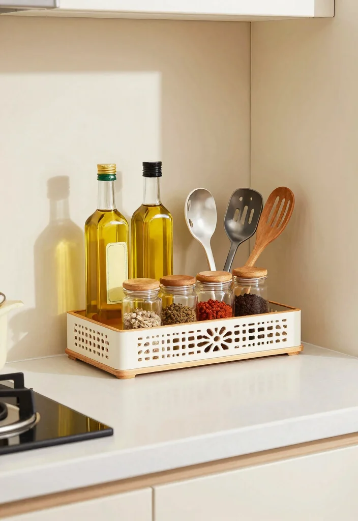 17 Kitchen Counter Styling Ideas That Look Effortlessly Chic - 16. Keep Essentials Within Reach 1