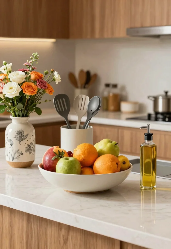17 Kitchen Counter Styling Ideas That Look Effortlessly Chic - 3. Stylish Kitchen Accessories 1