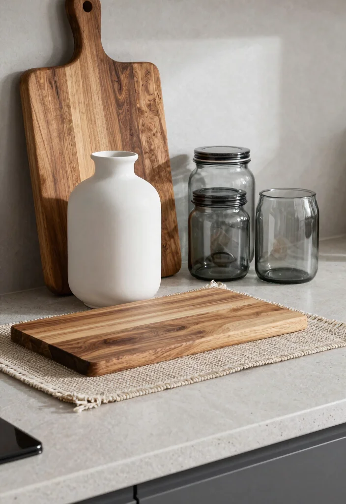 17 Kitchen Counter Styling Ideas That Look Effortlessly Chic - 4. Mix and Match Textures 1