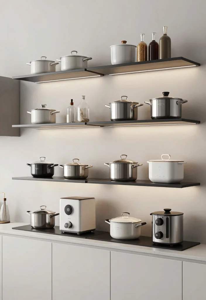 17 Kitchen Shelving Ideas Wall Shelves That Elevate Storage - 14. Multi-Level Shelving 1
