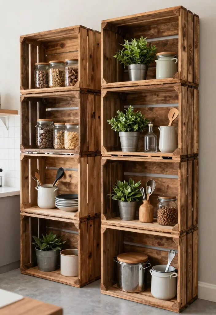 17 Kitchen Shelving Ideas Wall Shelves That Elevate Storage - 17. Creative Upcycled Shelving 1