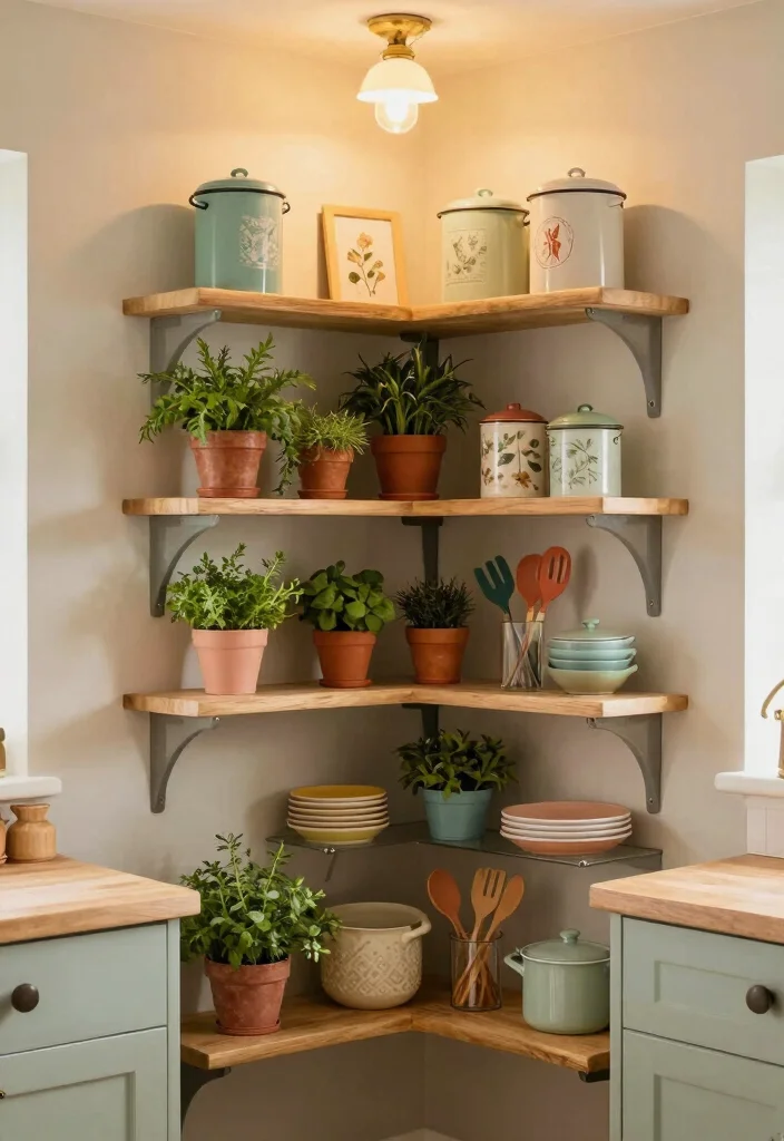 17 Kitchen Shelving Ideas Wall Shelves That Elevate Storage - 5. Corner Shelving Solutions 1