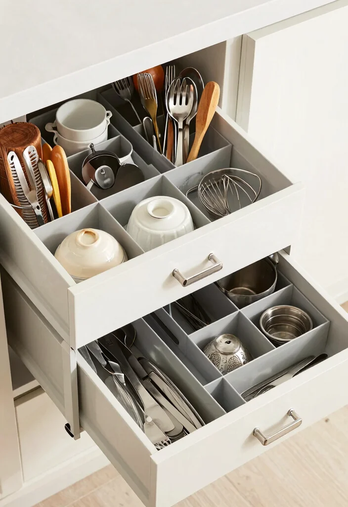 17 Kitchen With Pantry Ideas That Boost Storage - 10. Drawer Organizers 1