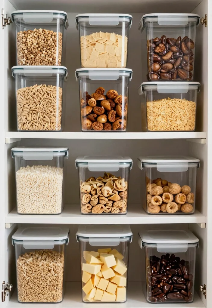 17 Kitchen With Pantry Ideas That Boost Storage - 12. Food Storage Containers 1