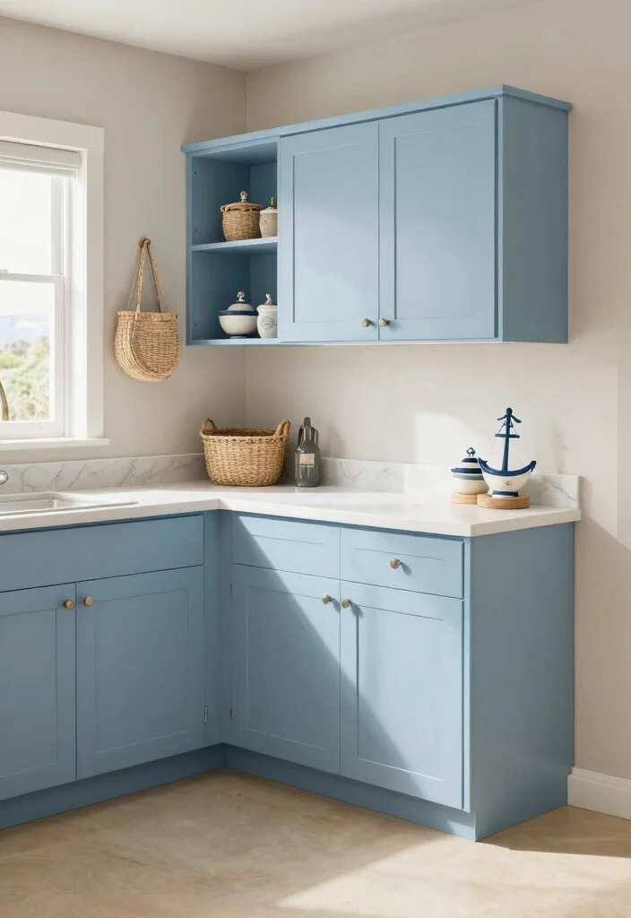 17 Light Blue Kitchen Cabinets Ideas With Fresh Coastal Vibes 1 17 Light Blue Kitchen Cabinets Ideas With Fresh Coastal Vibes - 1. Nautical Neutrals 1