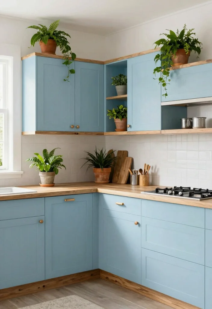 17 Light Blue Kitchen Cabinets Ideas With Fresh Coastal Vibes 13 17 Light Blue Kitchen Cabinets Ideas With Fresh Coastal Vibes - 13. Sustainable Choices 1