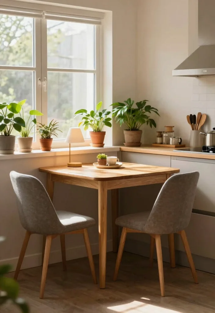 17 Small Kitchen With Dining Table Ideas That Fit Perfectly - 15. Space-saving Corner Tables 1