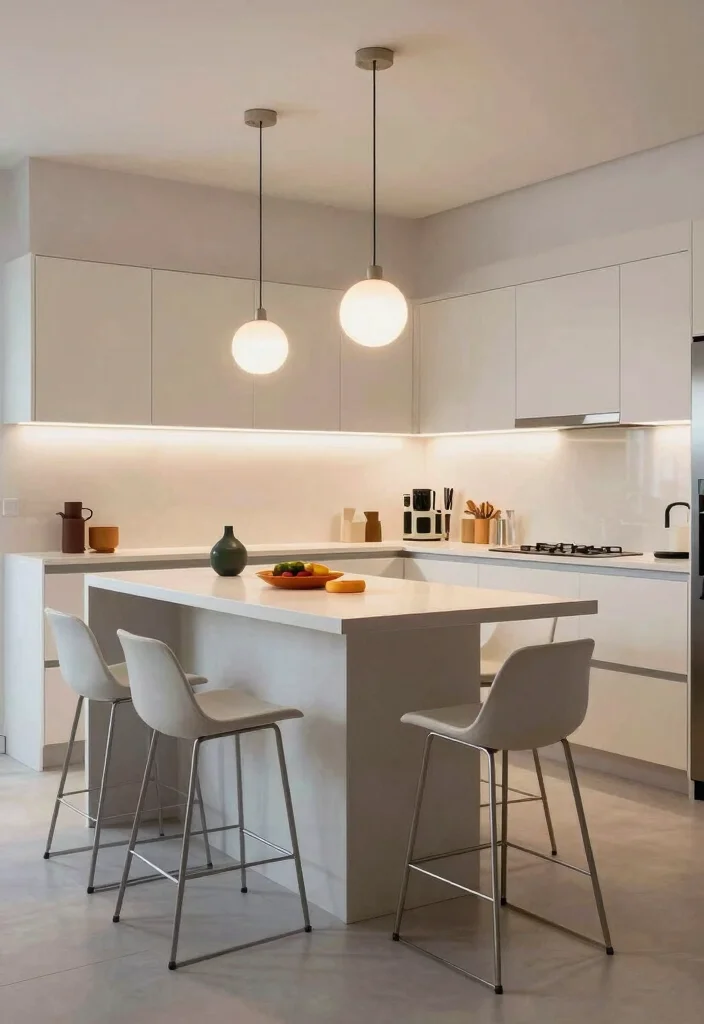 17 Small Kitchen With Dining Table Ideas That Fit Perfectly - 9. Contemporary Bar Height Table 1