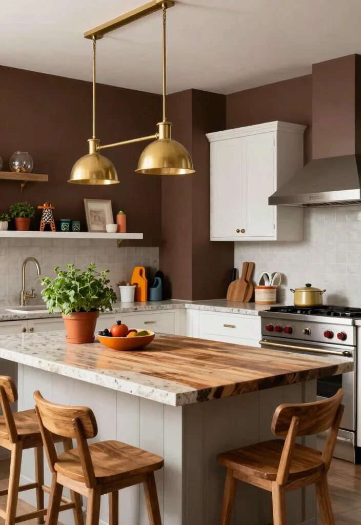 18 Brown Kitchen Walls Ideas With Cozy Depth - 1. Chocolate Brown Elegance 1