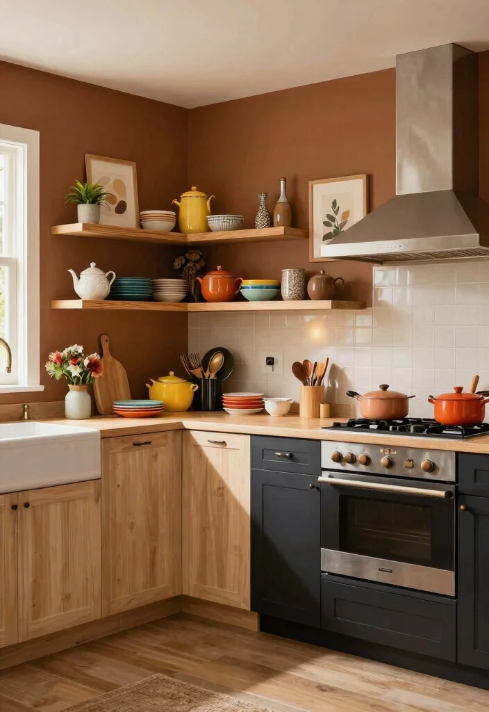 18 Brown Kitchen Walls Ideas With Cozy Depth - 17. Toffee Brown Delight 1