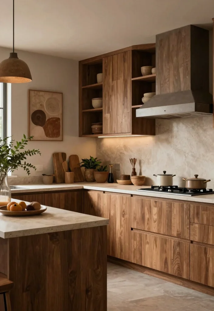 18 Brown Kitchen Walls Ideas With Cozy Depth - 18. Earthy Brown Harmony 1