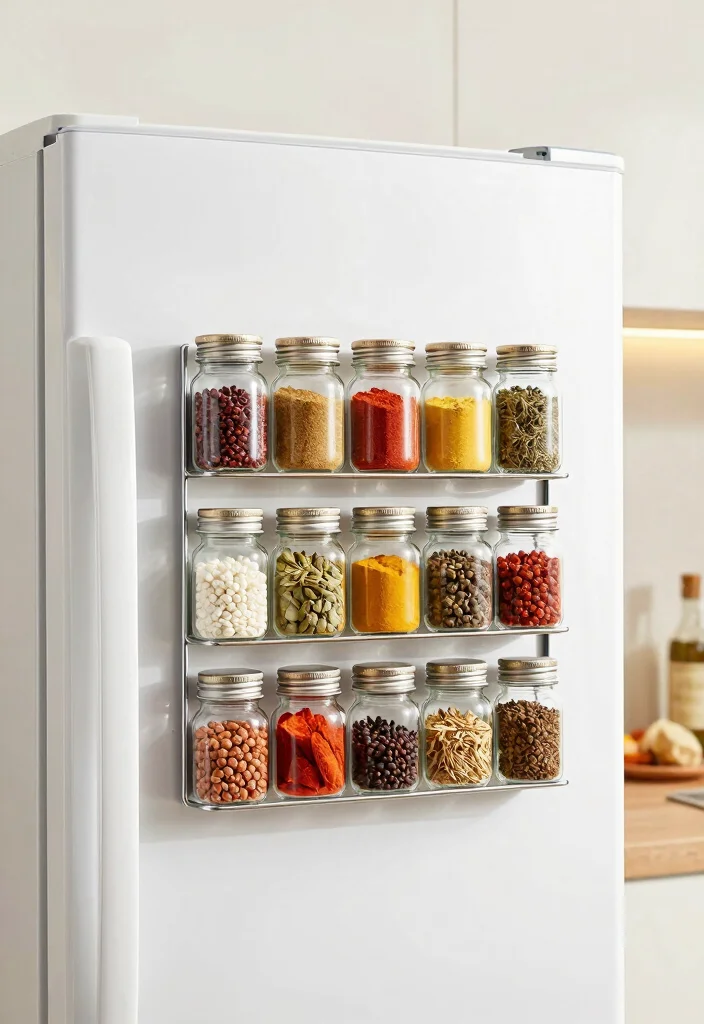 18 Creative Kitchen Storage Ideas That Work Smart - 3. Magnetic Spice Racks 1