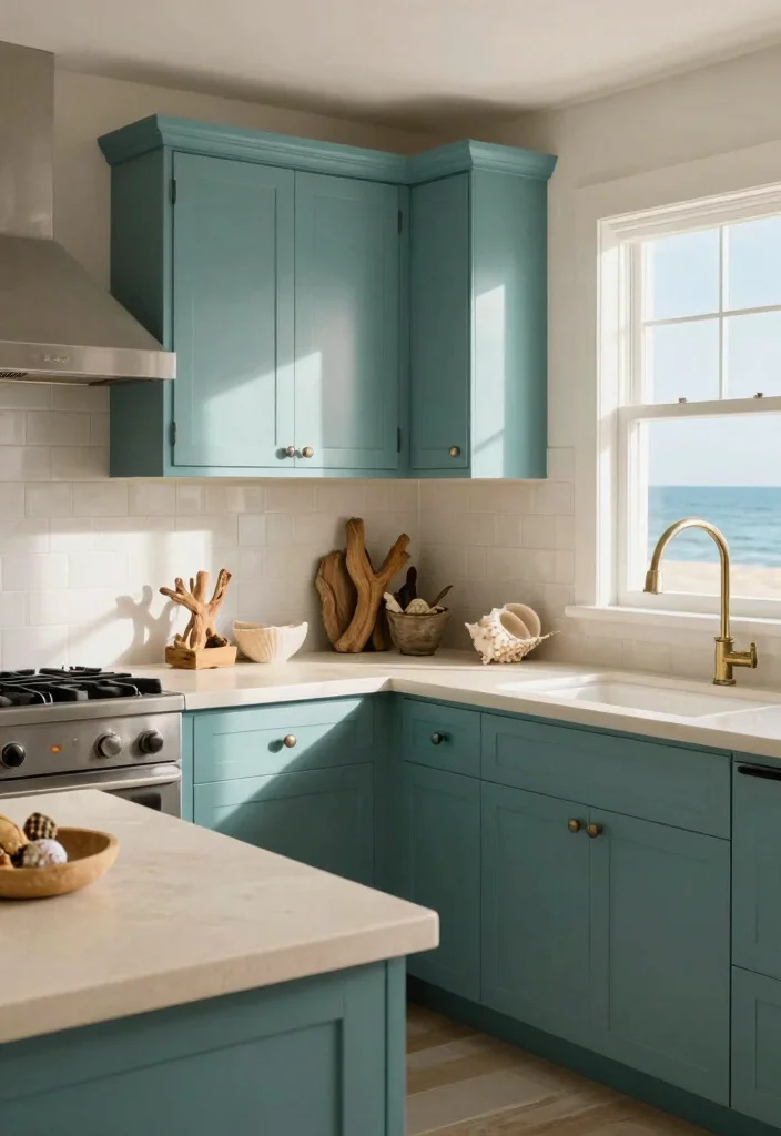 18 Kitchen Cabinet Color Ideas That Transform Your Space 10 18 Kitchen Cabinet Color Ideas That Transform Your Space - 10. Cool Teal: Coastal Calm 1