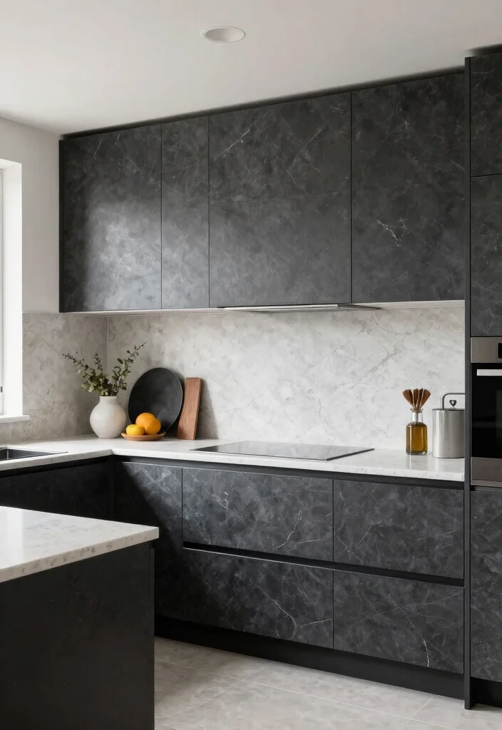 18 Kitchen Cabinet Color Ideas That Transform Your Space 13 18 Kitchen Cabinet Color Ideas That Transform Your Space - 13. Smoky Slate: Contemporary Edge 1
