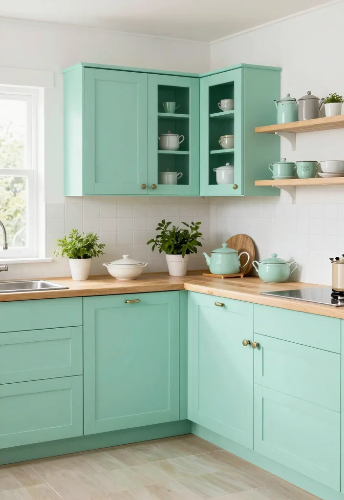 18 Kitchen Cabinet Color Ideas That Transform Your Space 14 18 Kitchen Cabinet Color Ideas That Transform Your Space - 14. Mint Green: Refreshingly Modern 1