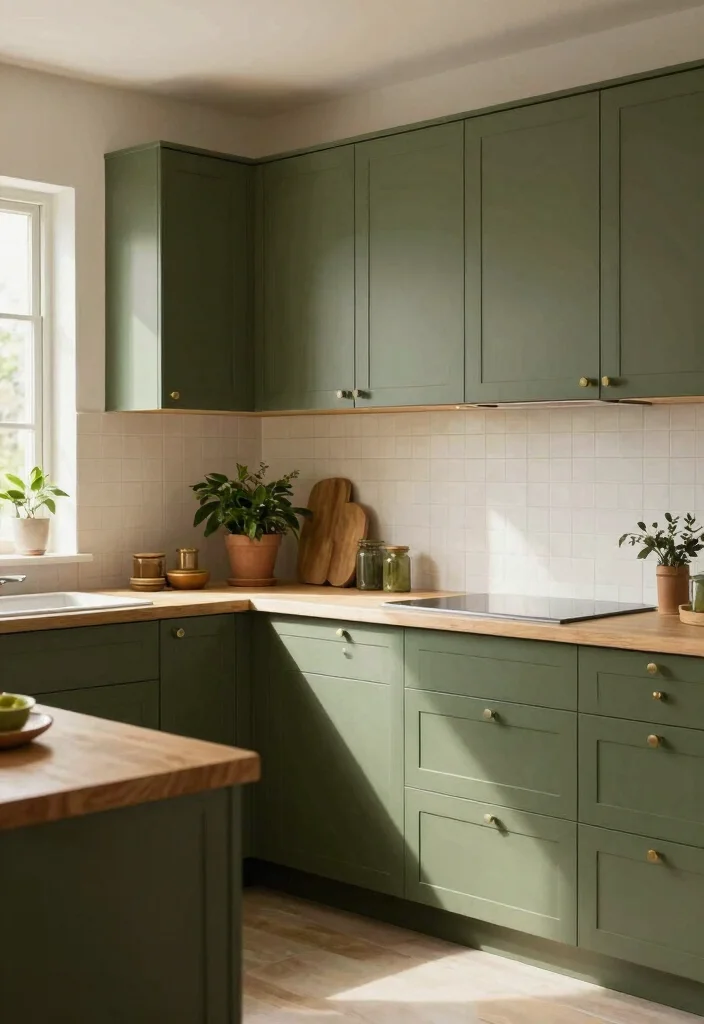 18 Kitchen Cabinet Color Ideas That Transform Your Space 17 18 Kitchen Cabinet Color Ideas That Transform Your Space - 17. Olive Green: Earthy and Organic 1