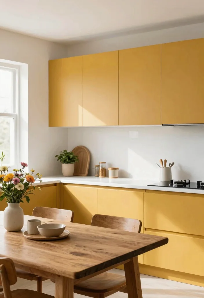 18 Kitchen Cabinet Color Ideas That Transform Your Space 2 18 Kitchen Cabinet Color Ideas That Transform Your Space - 2. Muted Mustard: The Warm Pop 1