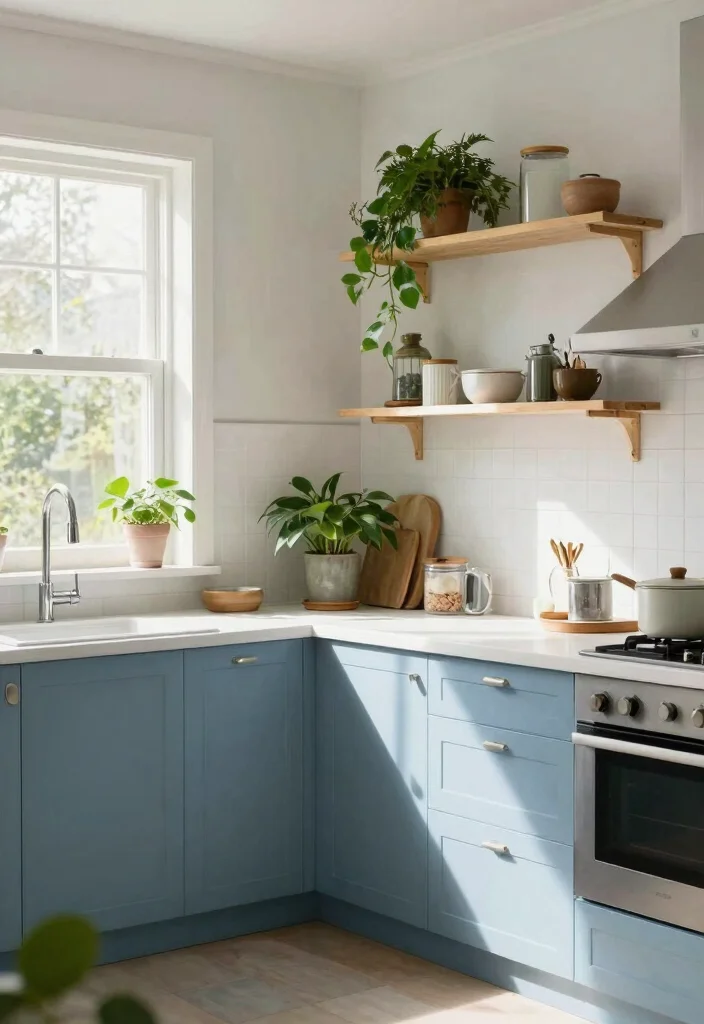 18 Kitchen Cabinet Color Ideas That Transform Your Space 4 18 Kitchen Cabinet Color Ideas That Transform Your Space - 4. Soft Blue: Fresh and Breezy 1