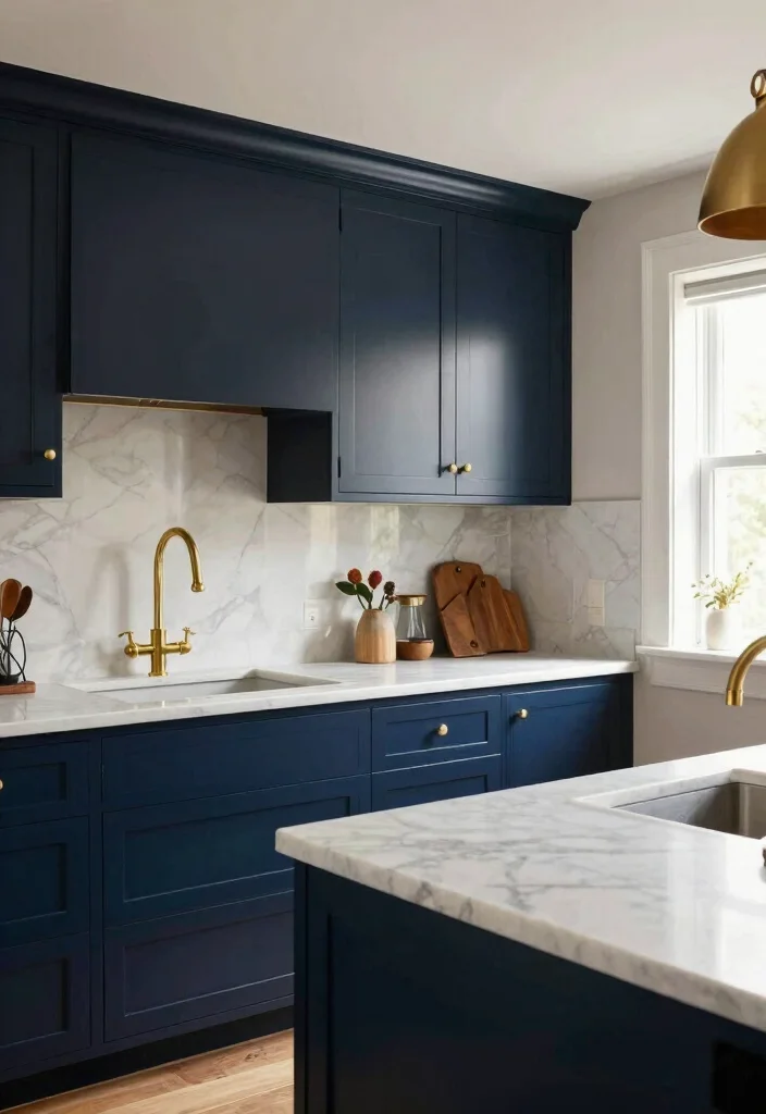 18 Kitchen Cabinet Color Ideas That Transform Your Space 7 18 Kitchen Cabinet Color Ideas That Transform Your Space - 7. Deep Navy: Bold and Beautiful 1