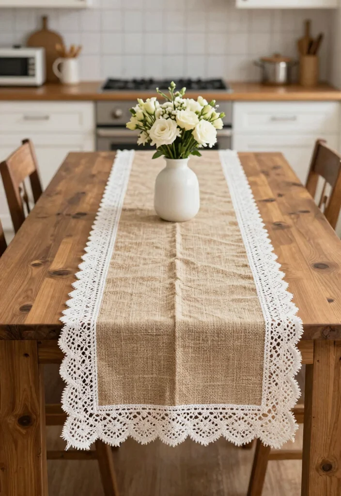 18 Kitchen Table Centerpiece Ideas That Elevate Everyday Dining - 6. A Layered Table Runner 1