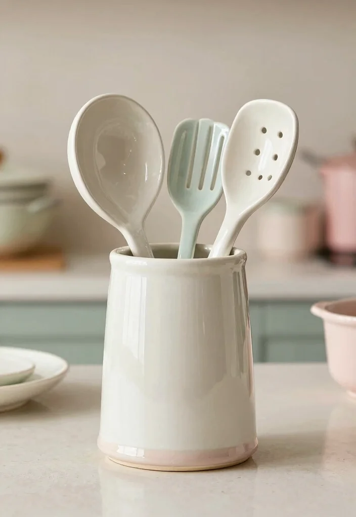 18 Kitchen Utensil Holder Ideas That Look Cute & Practical 7 18 Kitchen Utensil Holder Ideas That Look Cute & Practical - 7. Ceramic Utensil Holders 1
