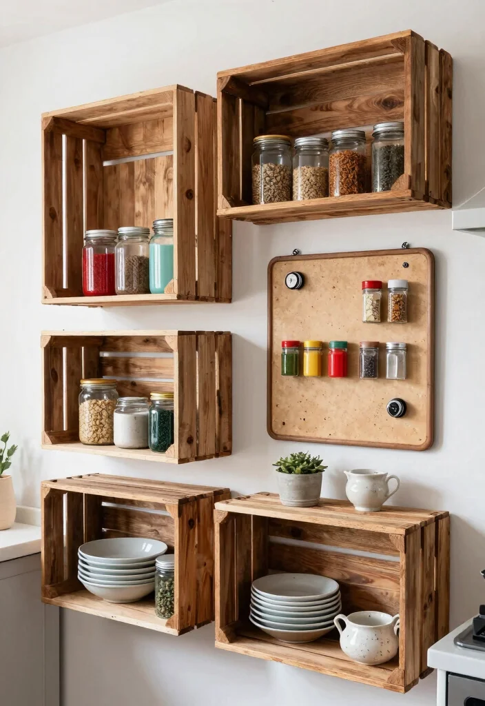 18 Kitchen Wall Organization Ideas That Keep It Tidy 13 18 Kitchen Wall Organization Ideas That Keep It Tidy - 13. Creative DIY Storage Solutions 1