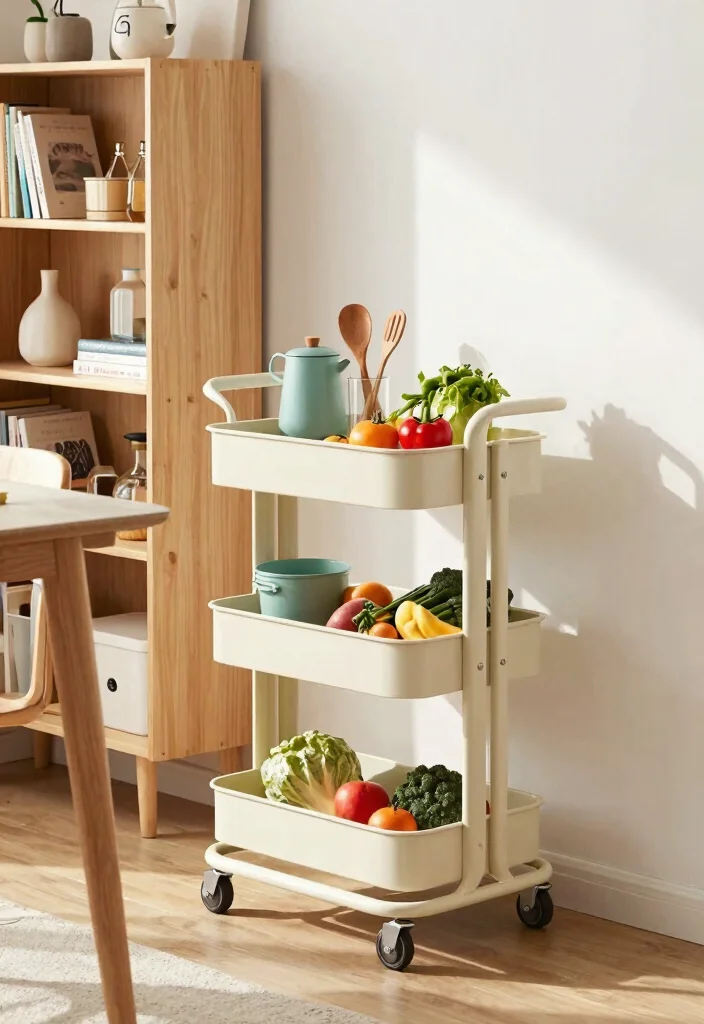 18 Kitchen Wall Organization Ideas That Keep It Tidy 14 18 Kitchen Wall Organization Ideas That Keep It Tidy - 14. Multi-functional Furniture 1