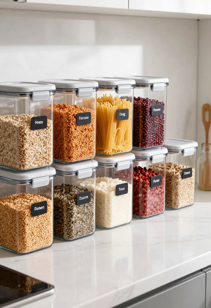 18 Kitchen Wall Organization Ideas That Keep It Tidy 15 18 Kitchen Wall Organization Ideas That Keep It Tidy - 15. Use Clear Containers 1