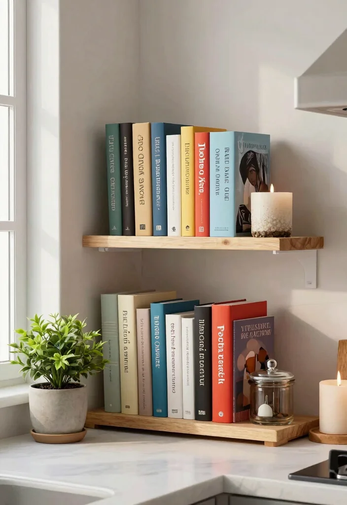 18 Kitchen Wall Organization Ideas That Keep It Tidy 18 18 Kitchen Wall Organization Ideas That Keep It Tidy - 18. Artful Displays of Cookbooks 1