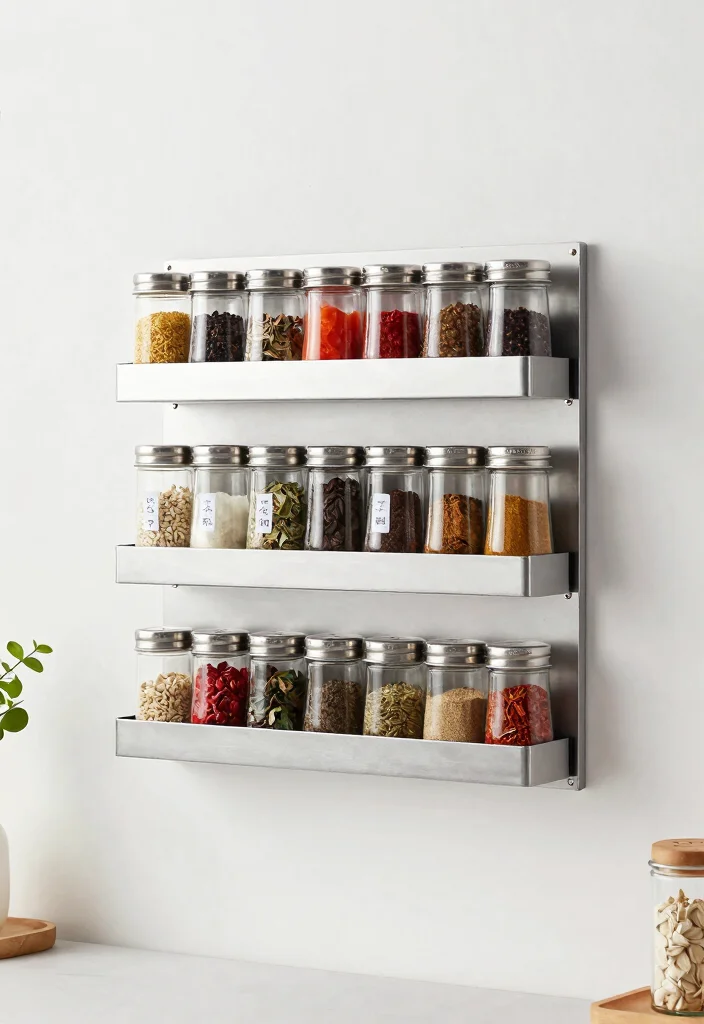 18 Kitchen Wall Organization Ideas That Keep It Tidy 4 18 Kitchen Wall Organization Ideas That Keep It Tidy - 4. Magnetic Spice Racks 1
