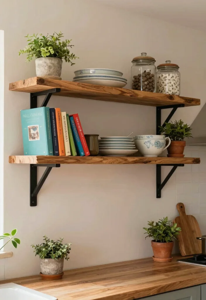 18 Kitchen Wall Organization Ideas That Keep It Tidy 6 18 Kitchen Wall Organization Ideas That Keep It Tidy - 6. Reclaimed Wood Shelves 1