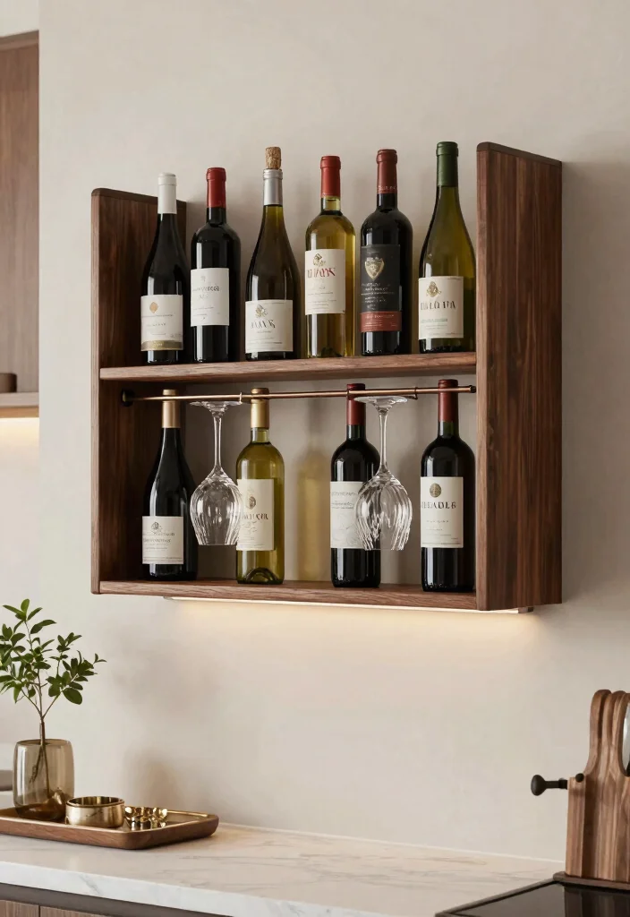 18 Kitchen Wall Organization Ideas That Keep It Tidy 7 18 Kitchen Wall Organization Ideas That Keep It Tidy - 7. Wall-Mounted Wine Racks 1