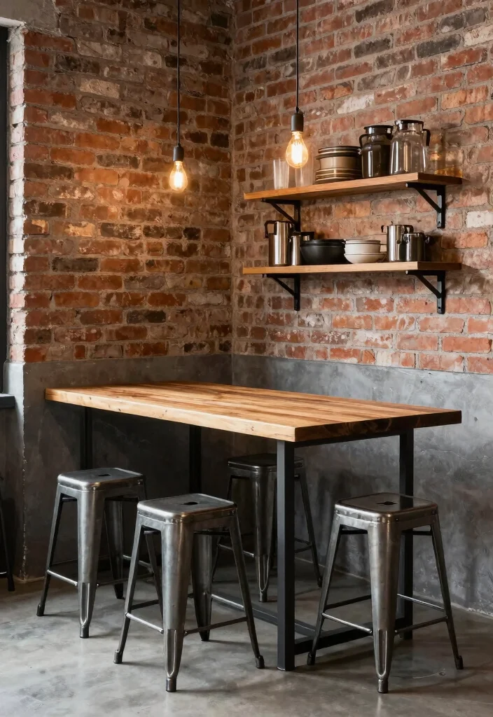 18 Kitchen With Breakfast Nook Ideas That Feel Inviting 10 18 Kitchen With Breakfast Nook Ideas That Feel Inviting - 10. Industrial Chic 1