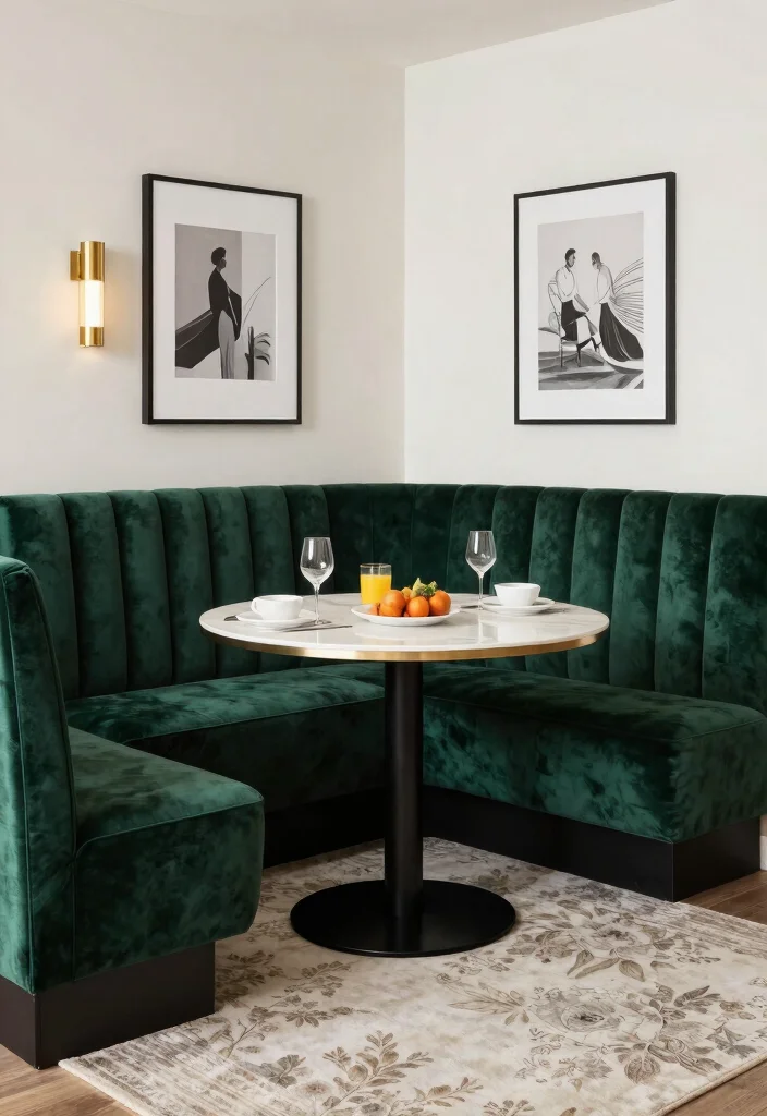 18 Kitchen With Breakfast Nook Ideas That Feel Inviting 5 18 Kitchen With Breakfast Nook Ideas That Feel Inviting - 5. Luxurious Velvet Touch 1