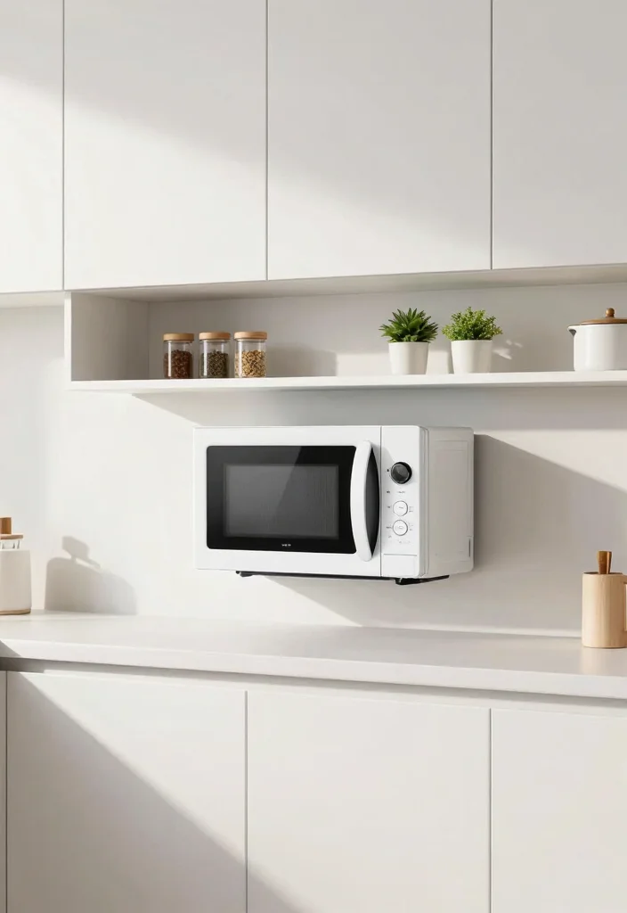 18 Microwave Placement in Kitchen Ideas That Save Space - 1. Above the Countertop 1