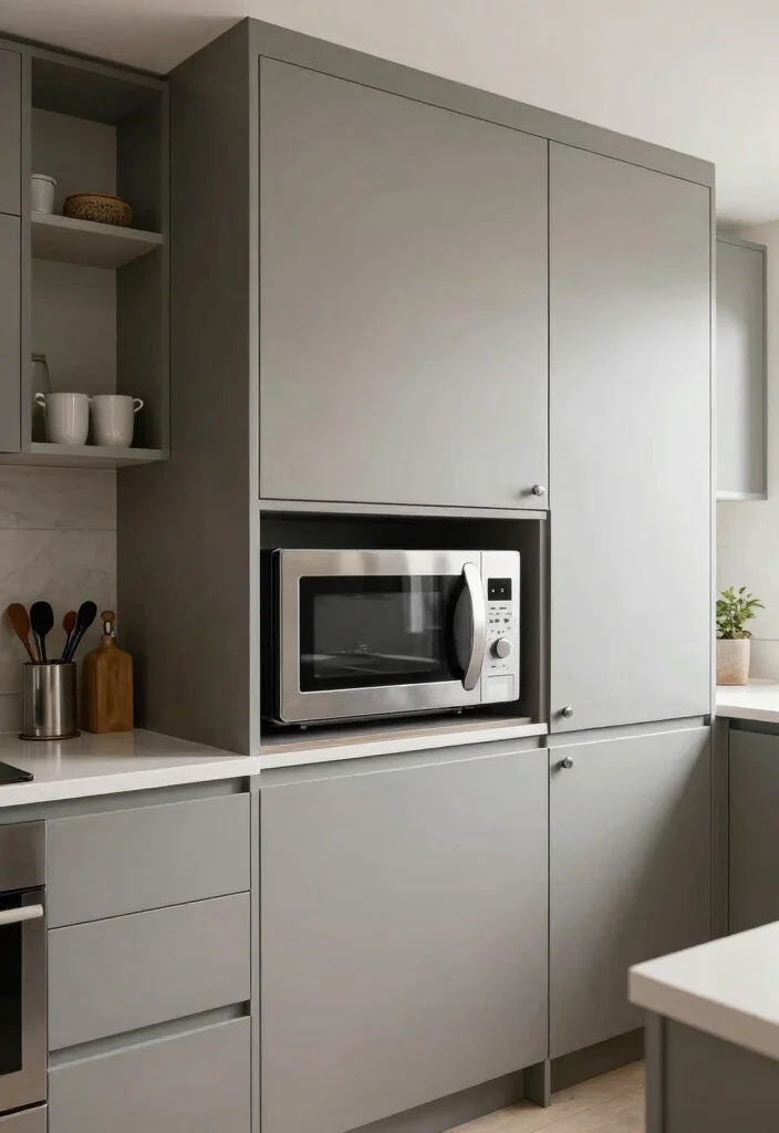 18 Microwave Placement in Kitchen Ideas That Save Space - 16. Tall Cabinets 1