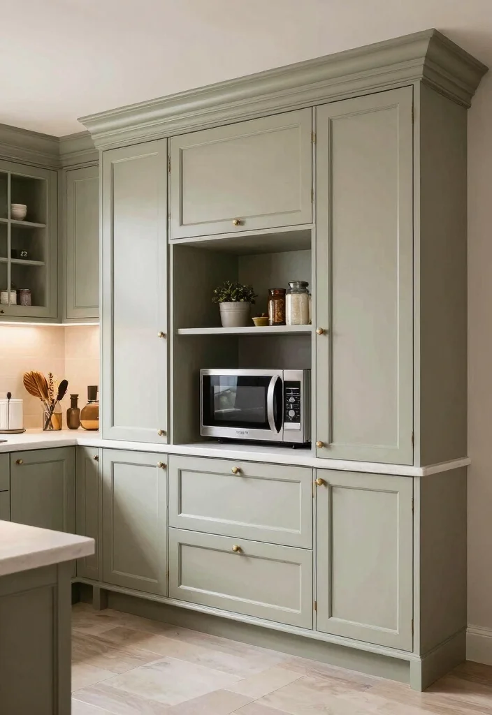 18 Microwave Placement in Kitchen Ideas That Save Space - 17. Custom Built-ins 1